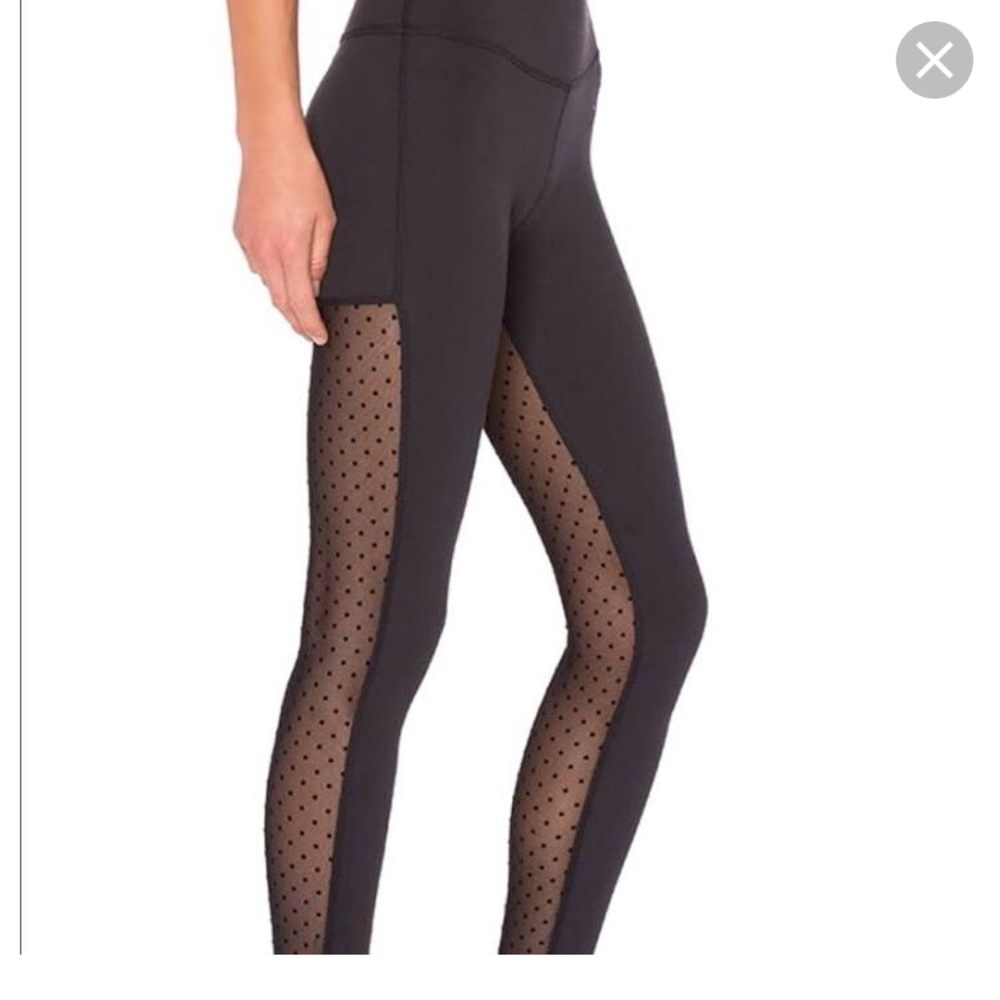 Beyond yoga leggings with polka dot mesh back